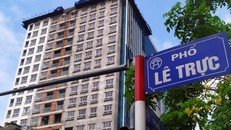 Dự án 8B Lê Trực vẫn chưa hoàn thành cưỡng chế phần vi phạm.