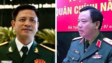 Tân Phó Tư lệnh Quân khu 7 Thiếu tướng Nguyễn Trường Thắng và tân Phó Tư lệnh Quân khu 7 Thiếu tướng Nguyễn Anh Tuấn.