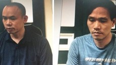 Hai đối tượng Dũng và Đức tại cơ quan công an.