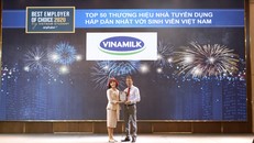 Vinamilk được bình chọn là một trong 50 thương hiệu nhà tuyển dụng hấp dẫn nhất đối với sinh viên Việt Nam 2020