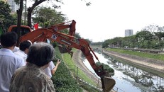 TP Hà Nội chính thức động thổ gói thầu đào cống ngầm dẫn nước thải từ Cầu Giấy về trạm xử lý nước thải dưới Thanh Trì