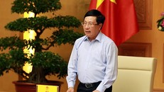 Phó Thủ tướng Phạm Bình Minh, Trưởng Ban Chỉ đạo liên ngành hội nhập quốc tế về chính trị, an ninh, quốc phòng phát biểu tại cuộc họp - Ảnh: VGP/Hải Minh