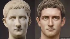 Gương mặt của hoàng đế Caligula do AI phục dựng. - Ảnh: Daniel Voshart.