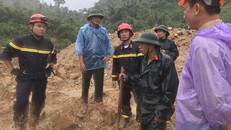 Các lực lượng tìm kiếm tại khu vực sạt lở Rào Trăng 3. - Ảnh: VOV