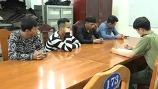 Các đối tượng tại cơ quan công an.