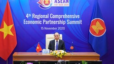 Thủ tướng: "Sau 8 năm làm việc khó khăn, đến hôm nay, chúng ta chính thức kết thúc hoàn toàn đàm phán Hiệp định RCEP để có thể ký kết Hiệp định này". - Ảnh VGP/Quang Hiếu