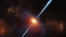 Mô phỏng chuẩn tinh P172+18 và dòng tia của nó. - Ảnh: Đài quan sát Nam châu Âu.