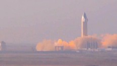 Tàu SN11 trong thử nghiệm hôm 22/3. - Ảnh: SpaceX.