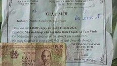 Giấy mời người dân nhận hỗ trợ do bão