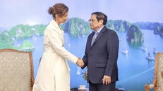 Thủ tướng Phạm Minh Chính tiếp Tổng Giám đốc UNESCO Audrey Azoulay - Ảnh: VGP