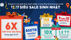 Lượt truy cập vào Shopee tăng gấp 6 lần trong ngày sinh nhật 12.12