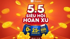 Shopee tiếp tục chiêu đãi người dùng bữa tiệc ưu đãi với voucher hoàn Xu đến 50%