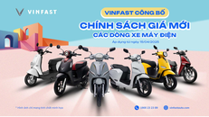 VinFast áp dụng chính sách giá mới cho các dòng xe máy điện