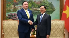 Phó Thủ tướng Chính phủ Bùi Thanh Sơn tiếp Đại sứ Hoa Kỳ tại Việt Nam Marc E. Knapper. 