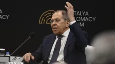 Ngoại trưởng Nga Sergei Lavrov phát biểu tại Diễn đàn Ngoại giao Antalya ở Thổ Nhĩ Kỳ ngày 12/4/2025. Ảnh: AA/TTXVN