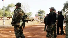 Binh sỹ Campuchia tại khu vực thuộc tỉnh Odar Meanchey, thuộc biên giới Campuchia-Thái Lan. Nguồn: AFP/TTXVN