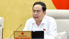 Chủ tịch Quốc hội Trần Thanh Mẫn phát biểu. Ảnh: Doãn Tấn/TTXVN