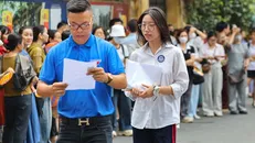 Thí sinh dự thi môn Ngữ văn. 