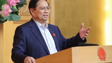 Ủy viên Bộ Chính trị, Thủ tướng Chính phủ Phạm Minh Chính chủ trì cuộc họp về Đề án tổ chức Triển lãm thành tựu kinh tế - xã hội nhân dịp kỷ niệm 80 năm Ngày Quốc khánh. Ảnh: VGP/Nhật Bắc