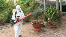 Lực lượng y tế phun độc, khử trùng, dọn dẹp loăng quăng.