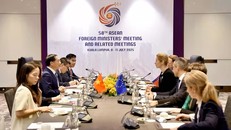 Phó Thủ tướng, Bộ trưởng Ngoại giao Bùi Thanh Sơn đề nghị EU thúc đẩy hoàn tất phê chuẩn Hiệp định Bảo hộ đầu tư Việt Nam-EU (EVIPA), sớm gỡ bỏ Thẻ vàng đối với xuất khẩu hải sản của Việt Nam