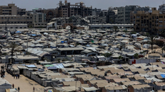 Lều trại cho người sơ tán lánh nạn Palestine tại thành phố Gaza ngày 4/8/2025.