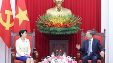 Tổng Bí thư Tô Lâm và bà Obuchi Yuko, Hạ nghị sỹ thuộc Đảng Dân chủ tự do, Chủ tịch Liên minh Nghị sỹ hữu nghị Nhật Bản-Việt Nam.