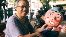 Những chiếc mặt nạ giấy bồi Trung Thu