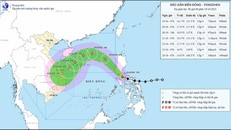 Hướng di chuyển của bão. Nguồn: Trung tâm Dự báo Khí tượng Thủy văn Quốc gia