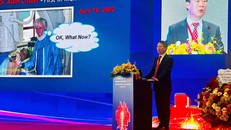 Giáo sư Phạm Mạnh Hùng - Phó Chủ tịch Hội tim mạch học Việt Nam phát biểu