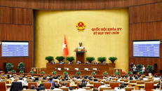 Các đại biểu biểu quyết trong kỳ họp Quốc hội
