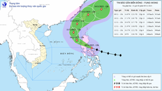 Vị trí và đường đi của bão Fung-wong. Nguồn: Trung tâm Dự báo Khí tượng Thủy văn Quốc gia