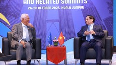 Thủ tướng Phạm Minh Chính gặp Chủ tịch Hội đồng châu Âu Antonio Costa trong khuôn khổ Hội nghị Cấp cao ASEAN lần thứ 47 tại Malaysia