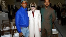 Pharrell Williams, Anna Wintour, và Lewis Hamilton trong buổi công bố chủ đề Cuộc triển lãm mùa xuân của Viện Trang phục tại Bảo tàng Nghệ thuật Metropolitan. Ảnh: Taylor Hill/WireImage/Getty Images