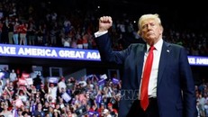 Ông Donald Trump trong cuộc vận động tranh cử ở Grand Rapids, bang Michigan ngày 20/7/2024. Ảnh: Getty Images/TTXVN