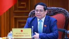 Thủ tướng Phạm Minh Chính chủ trì Phiên họp thứ nhất Ban Chỉ đạo tổng kết thực hiện Nghị quyết số 18-NQ/TW về đổi mới, sắp xếp tổ chức bộ máy. Ảnh: Dương Giang/TTXVN