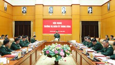 Đại tướng Phan Văn Giang chủ trì hội nghị. Ảnh: Bộ Quốc phòng