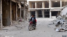 Người dân tại Damascus, Syria. Ảnh: THX/TTXVN