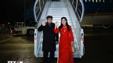 Thủ tướng Phạm Minh Chính và Phu nhân kết thúc chuyến tham dự Hội nghị thường niên lần thứ 55 WEF tại Davos, Thụy Sĩ. Ảnh: Dương Giang/TTXVN