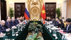 Đối thoại chiến lược ngoại giao-quốc phòng-an ninh Việt Nam-Nga lần thứ 13 diễn ra tại Hà Nội hồi tháng Ba năm ngoái. Ảnh: An Đăng/TTXVN