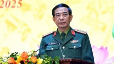 Đại tướng Phan Văn Giang, Bộ trưởng Bộ Quốc phòng phát biểu. Ảnh: TTXVN phát