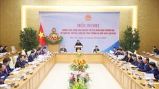 Thủ tướng Phạm Minh Chính khai mạc Hội nghị Thường trực Chính phủ làm việc với các ngân hàng thương mại. Ảnh: Dương Giang/TTXVN