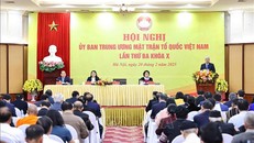 Hội nghị Ủy ban Trung ương Mặt trận Tổ quốc Việt Nam lần thứ ba, khóa X. Ảnh: Minh Đức/TTXVN