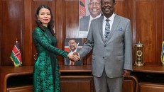 Thứ trưởng Ngoại giao Nguyễn Minh Hằng hội kiến Thủ tướng, Bộ trưởng Ngoại giao Kenya Musalia Mudavadi. Ảnh: Bộ Ngoại giao