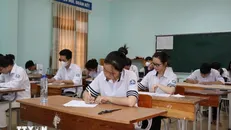 Thí sinh dự thi tốt nghiệp trung học phổ thông. Ảnh: TTXVN