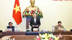 Chủ tịch Quốc hội Trần Thanh Mẫn phát biểu bế mạc Phiên họp. Ảnh: Doãn Tấn/TTXVN