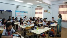 Một tiết học của học sinh lớp 6/2 Trường THCS Huỳnh Khương Ninh (Quận 1, TP Hồ Chí Minh).