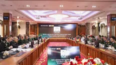 Phiên Đối thoại Chính sách Quốc phòng Việt Nam-Thái Lan lần thứ 6 tại trụ sở Bộ Quốc phòng Thái Lan. Ảnh: Đỗ Sinh/TTXVN