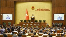 Chủ tịch Quốc hội Trần Thanh Mẫn phát biểu khai mạc Kỳ họp Quốc hội bất thường lần thứ 9. Ảnh: Doãn Tấn/TTXVN