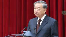 Tổng Bí thư Tô Lâm phát biểu khai mạc Hội nghị lần thứ 11 Ban Chấp hành Trung ương Đảng khóa XIII. Ảnh: TTXVN